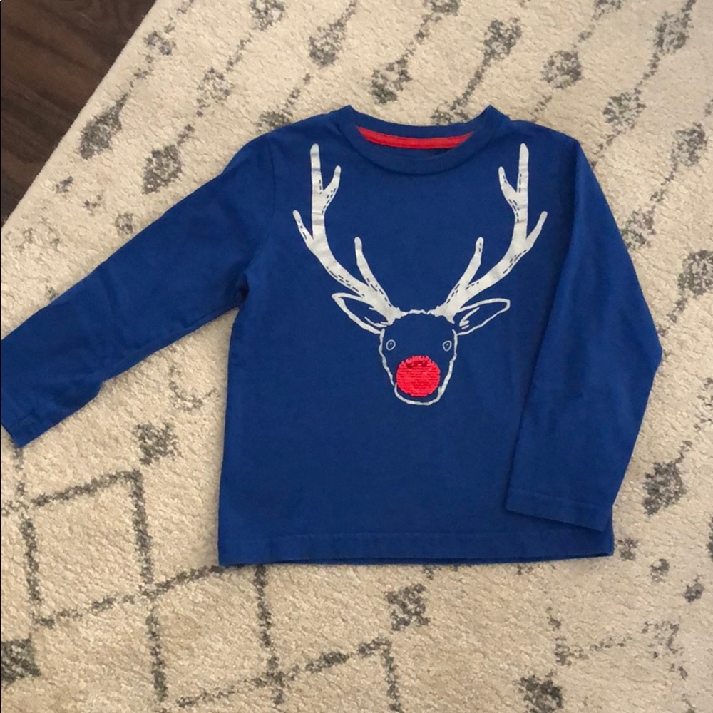 Boys Boden sequin graphic long sleeve tee
